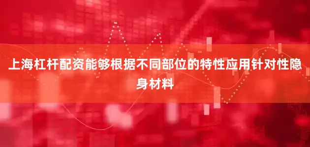 上海杠杆配资能够根据不同部位的特性应用针对性隐身材料